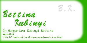 bettina kubinyi business card